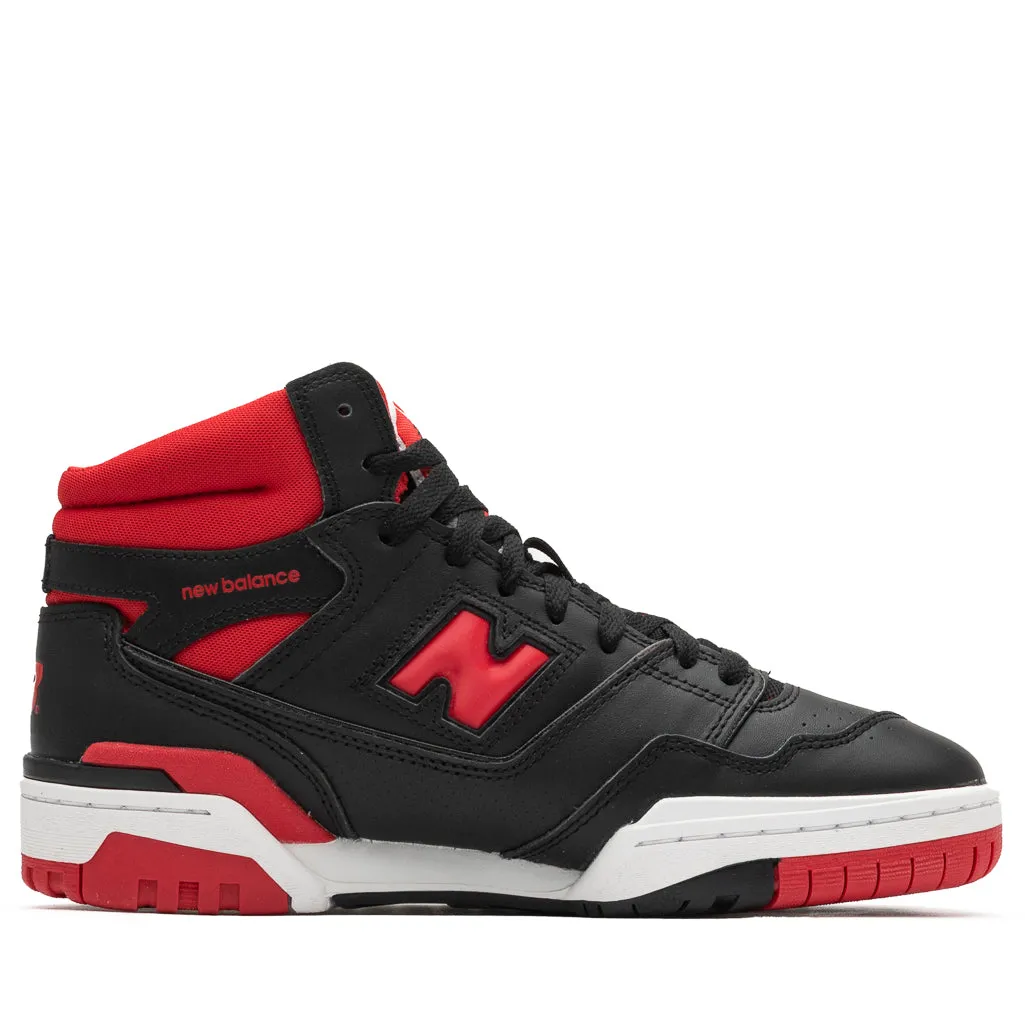 New Balance 650R - Black/Red over - pronation