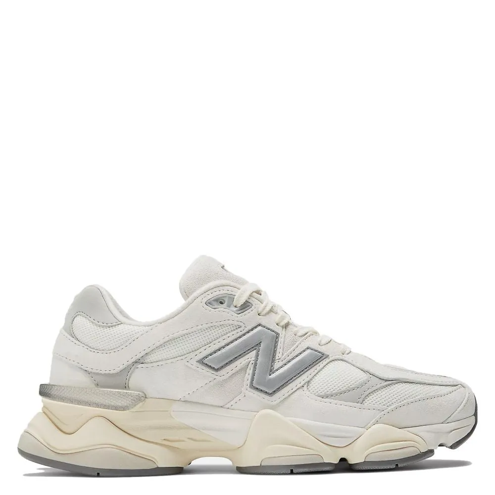 Deep Grooves zipper Timeless Appeal New Balance 9060 in Sea Salt with Concrete and Silver Metallic