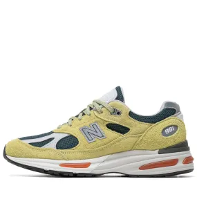 New Balance Made In UK 991v2 'Grape Sorbet' - Beechnut/Trekking Green Comfortable ankle