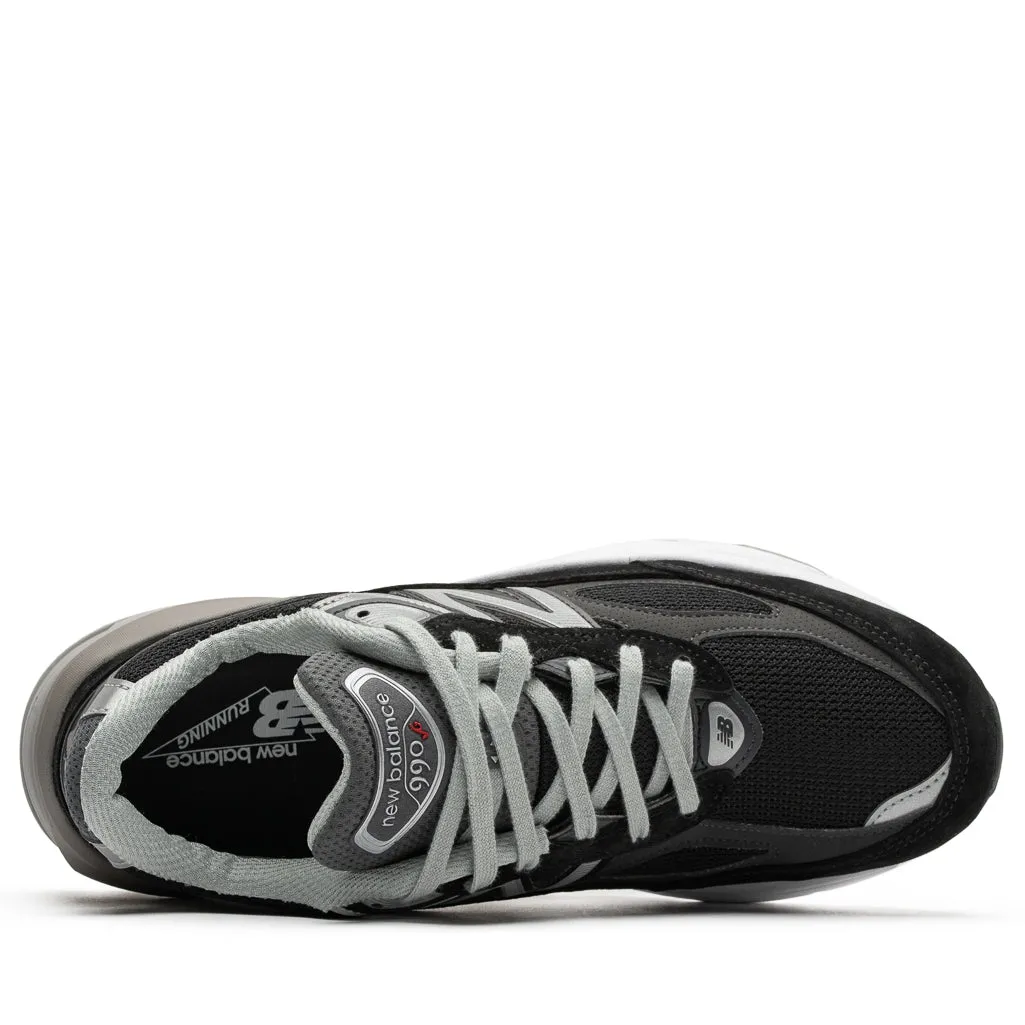New Balance Made in USA 990v6 - Black over - pronation low - cut running shoes