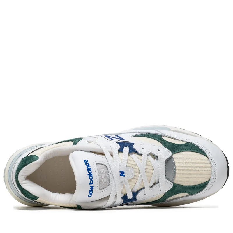 New Balance Made In USA 992 - White/Marsh Green Moisture   Wicking