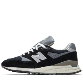 mesh - upper - feature shoes running in private tracks shoes New Balance Made in USA 998 - Black/Silver