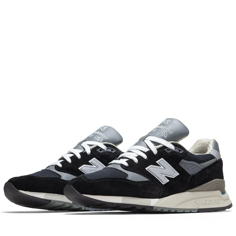New Balance Made in USA 998 - Black/Silver white shoes