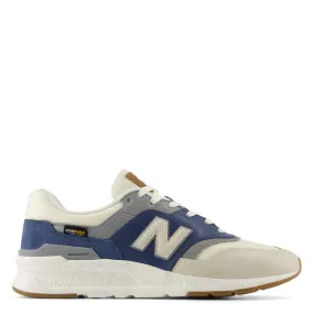New Balance Men's 997H in White with Sea Salt and Vintage Indigo Soft Material Social Walk All Season