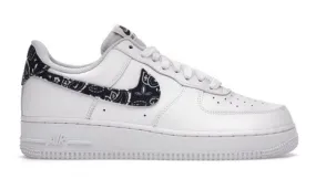 Nike Air Force 1 Low '07 Essential White Black Paisley (W) Sole Soft Ankle wrap