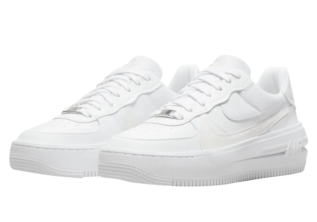 Quick Fit Icon Edge Nike Air Force 1 PLATFORM Triple White (W)