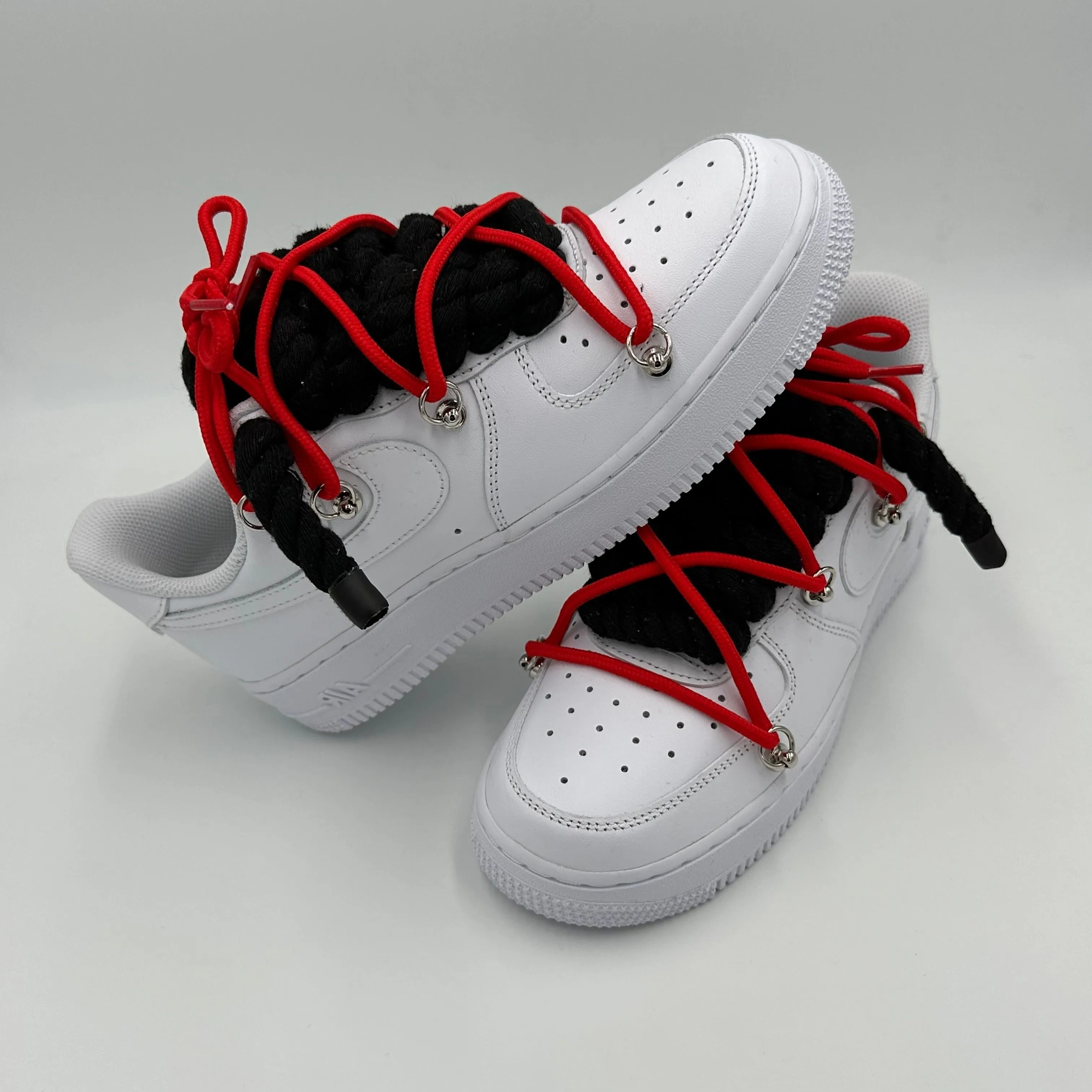 Earth Mood Nike Air Force 1 Rope Laces Black??Triple Red