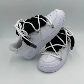 Nike Air Force 1 Rope Laces Black??Triple White Grab Now