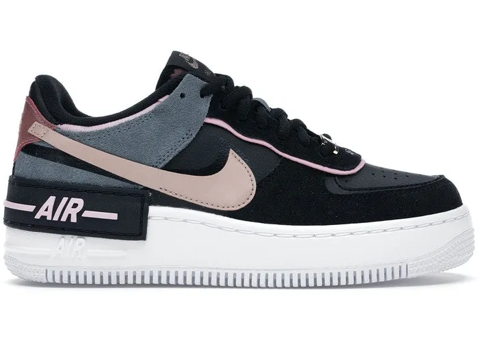 Nike Air Force 1 Shadow Black Light Arctic Pink Claystone Red (W) Dark Edge