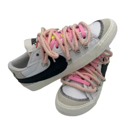 Nike Blazer Low '77 Jumbo White & Pink Over Laces Rope Pink" Canvas shape fit