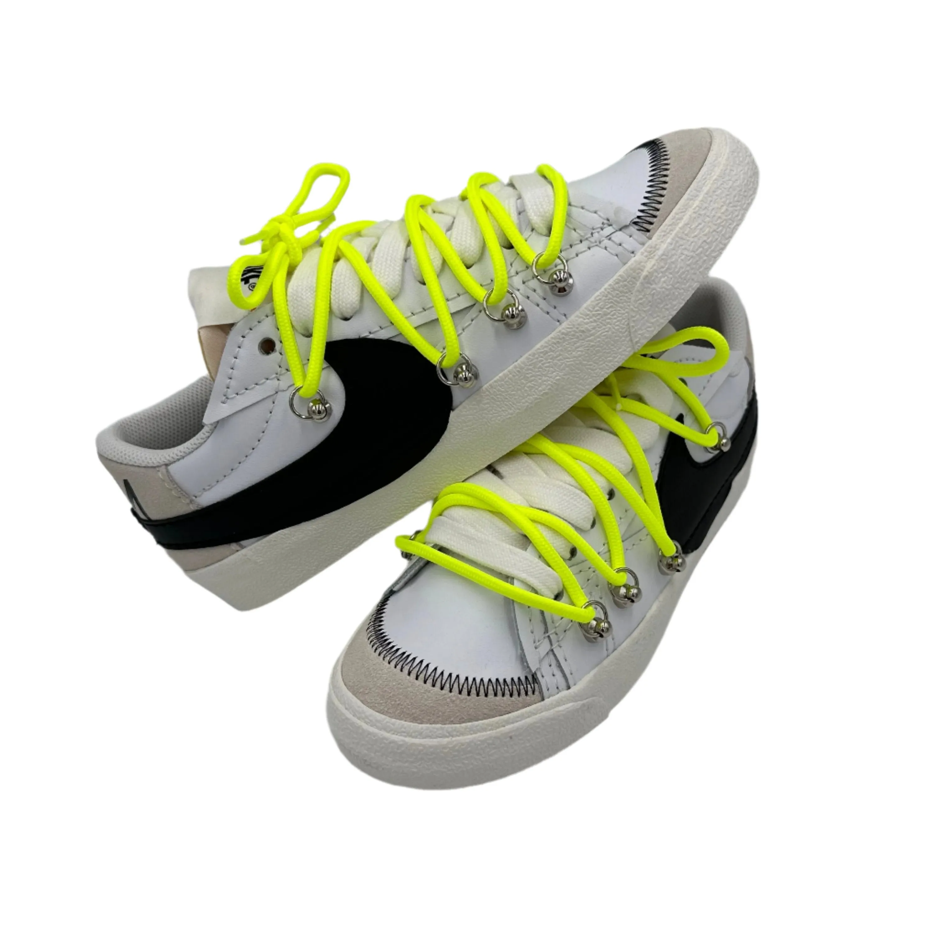 Balance Fit Nike Blazer Low '77 Jumbo White Over Laces Fluo"