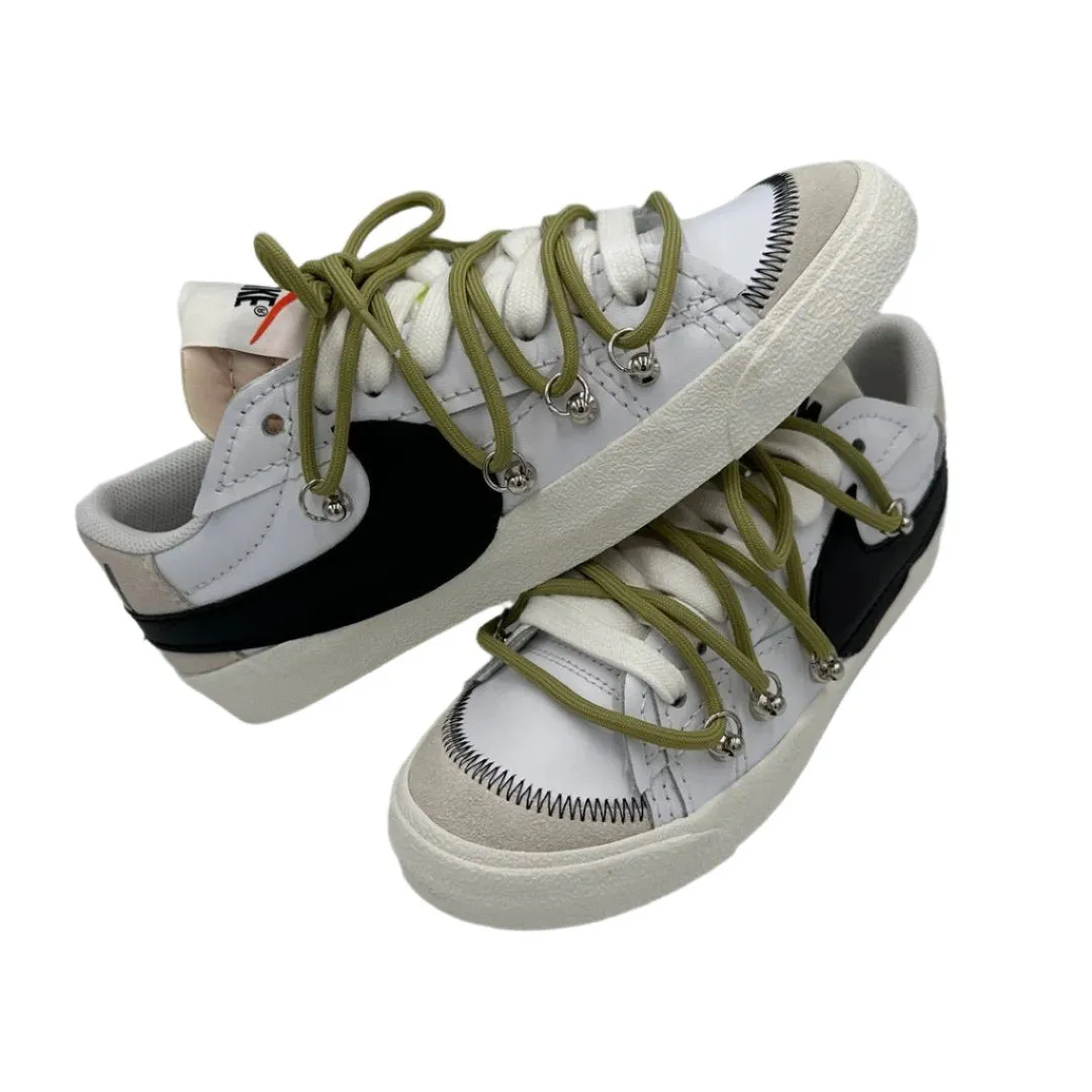 Cliff Edge Low Arch Nike Blazer Low '77 Jumbo White Over Laces Olive??FALSE