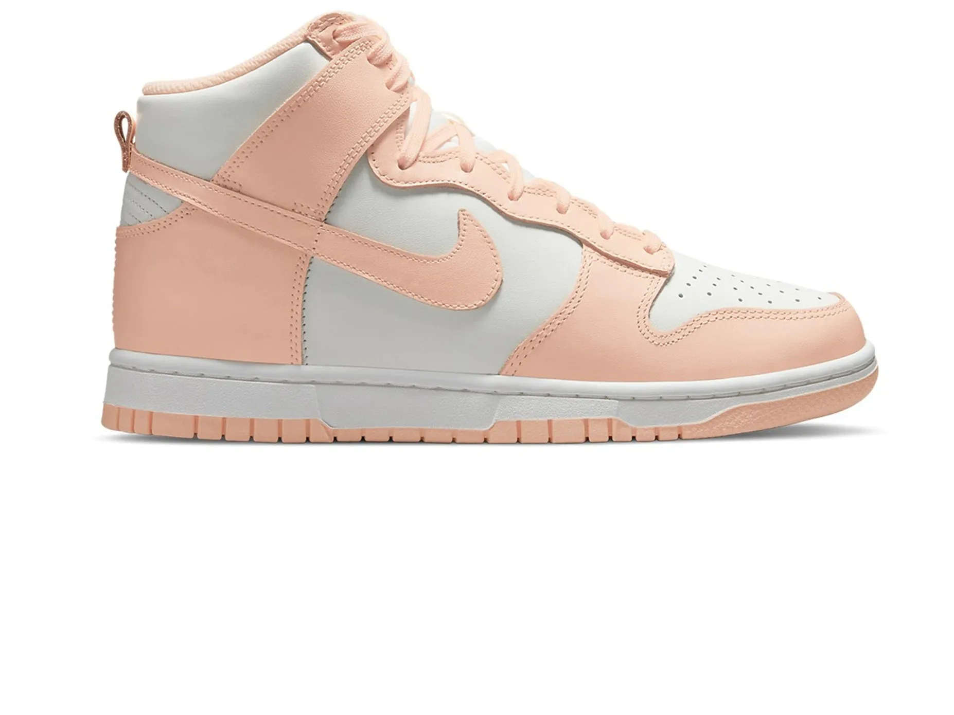 Gloss Finish Long Move Nike Dunk High Sail Crimson Tint (W)