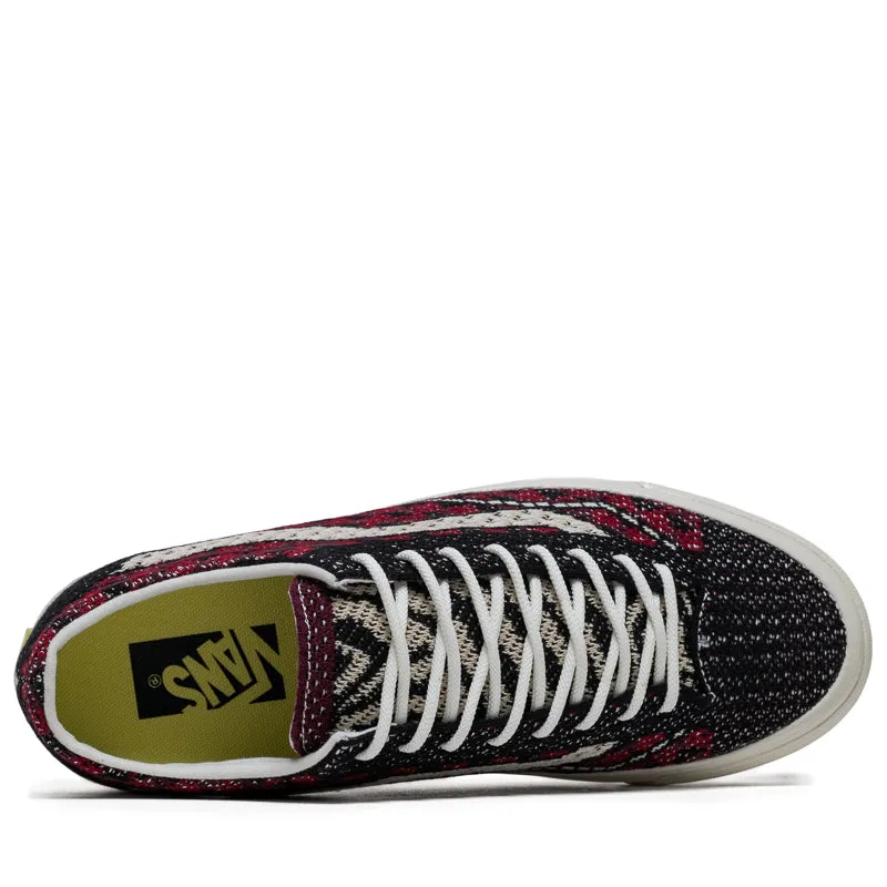 Deep Grip Pure Black Vans LX Old Skool 36 EK - Geo Check Bordeaux Red