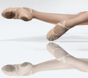 Odette -- Leather Split Sole Ballet -- Salmon Easy Flow Garden Walk