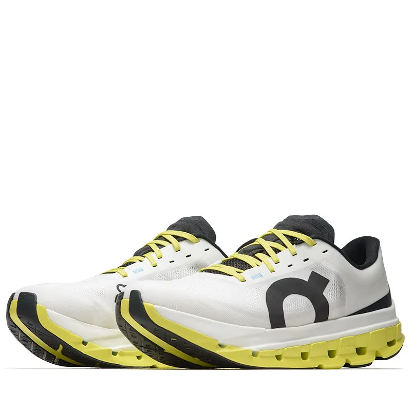 On Cloudflow 5 - White/Lime zigzag - design shoes waterproof synthetic shoes