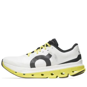 cushioned running shoes mud shoes On Cloudflow 5 - White/Lime