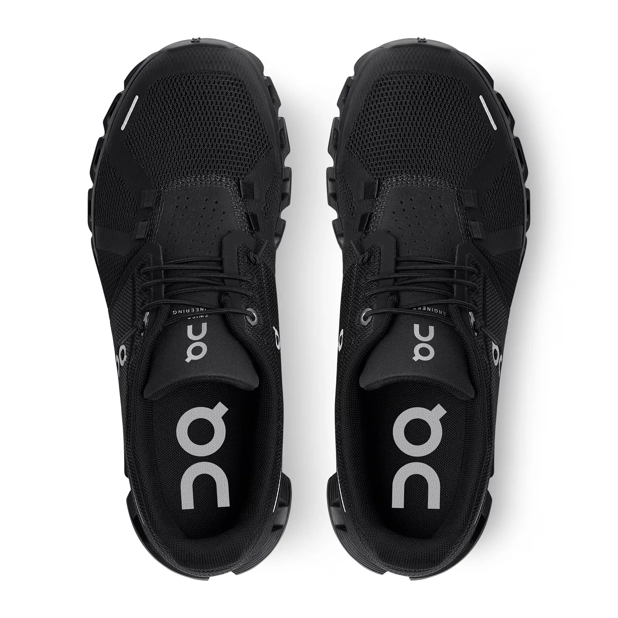 On Running Cloud 5 All Black (W) Memory Foam Airport Travel Wave Flow