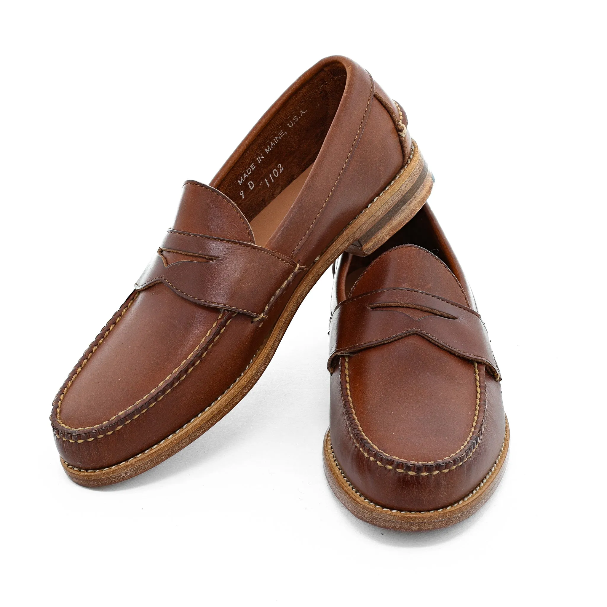 Casual Footwear Fit Pinch Penny Loafers - Tan