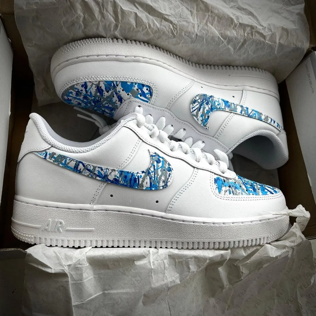 Harbor Mood Custom Blue Rain Airforce 1