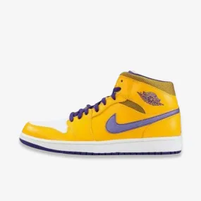 Shine Silver Nordic Tone (Men's) Air Jordan 1 Mid 'Los Angeles Lakers' (2013) 554724-708