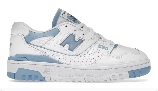 School Day New Balance 550 UNC White Dusk Blue (Women's)