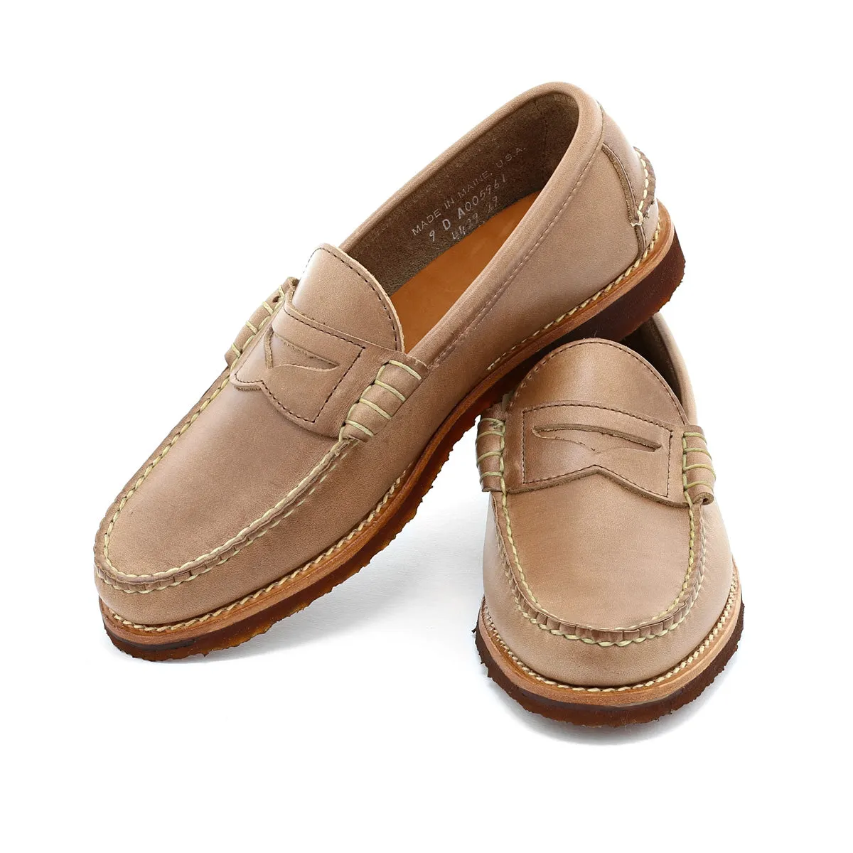Elegant Shoes Even Lane Beefroll Penny Loafers LH - Natural