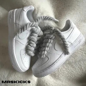 Suede Soft Stable base Custom Grey Rope Airforce 1