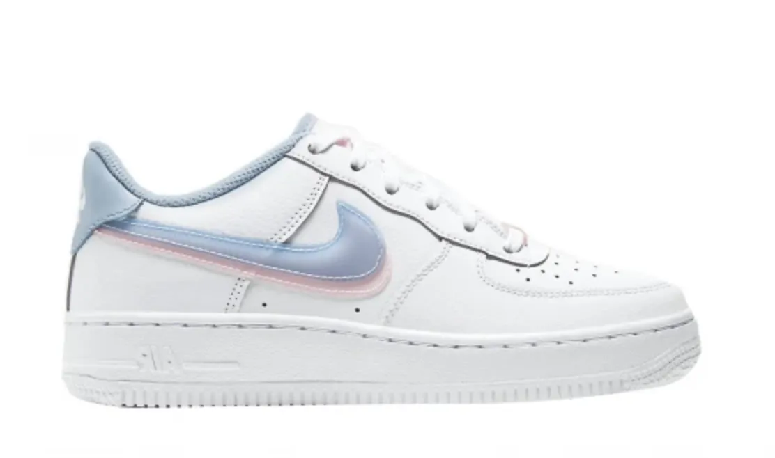 AI Path Nike Air Force 1 LV8 GS Double Swoosh White Armory Blue
