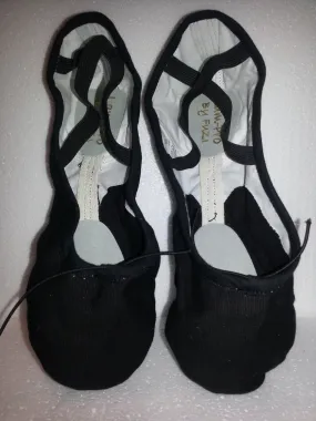 Rubber Sole Lam Pro -- Canvas Split Sole Ballet -- Black