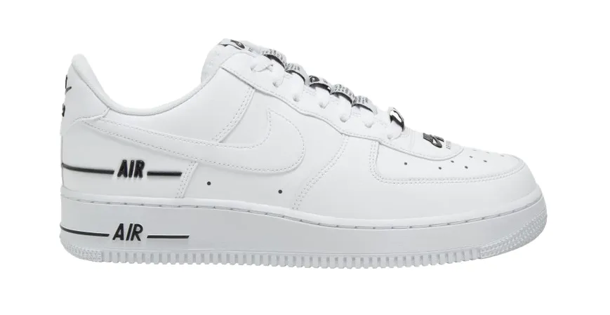 Moon Tone Soft Cushioning Nike Air Force 1 Low Double Air Low White Black (GS)
