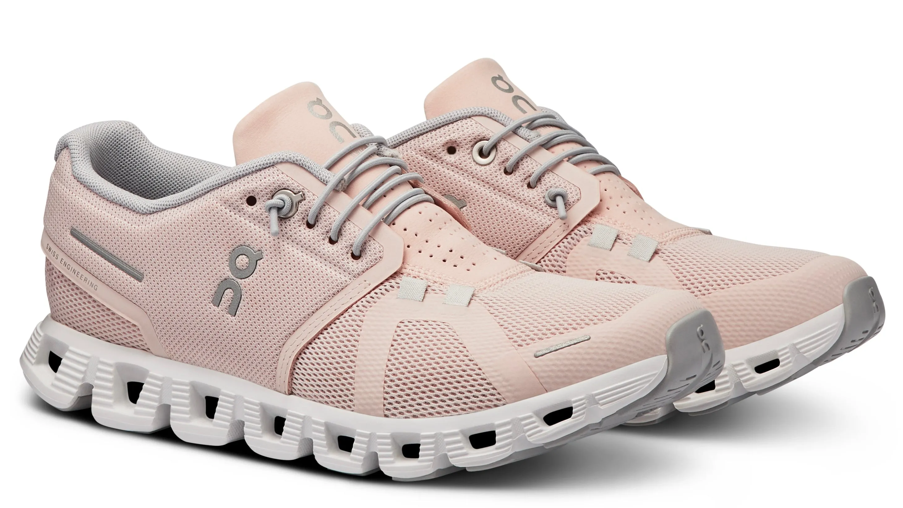 Sail Vibe Stone Gray On Running Cloud 5 Shell White (Women's)