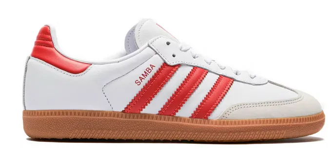 adidas Samba OG White Solar Red Gum (Women's) Early Jog