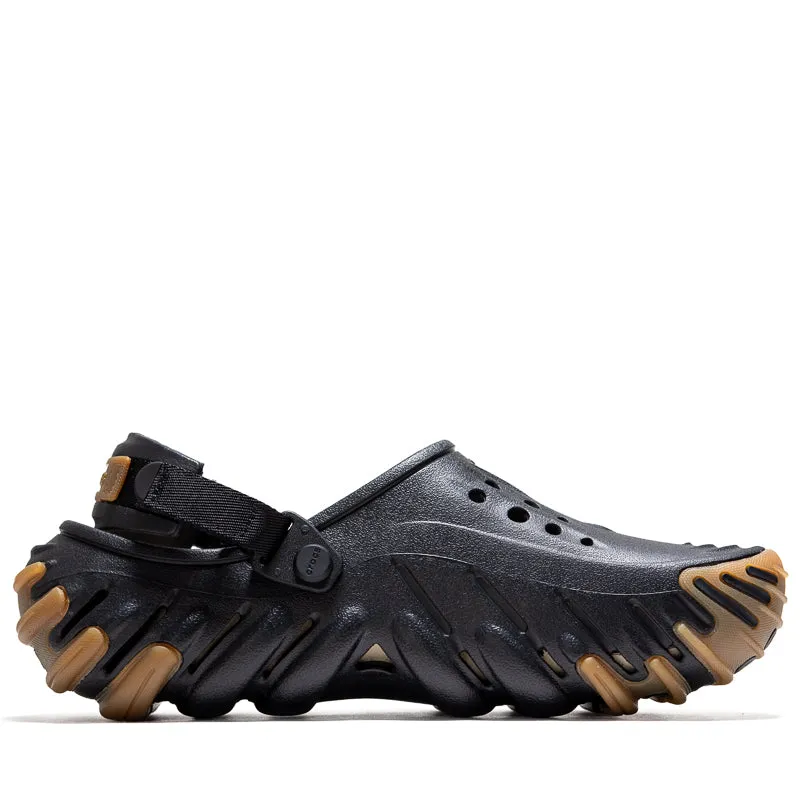 Padded Comfort Wellness Seekers Crocs Echo Gum Ro Clog - Black