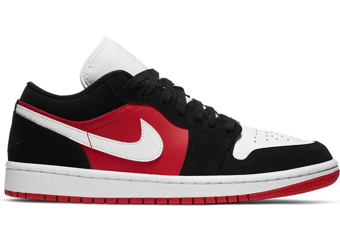 Jordan 1 Low Black White Gym Red Bulls (W) Kind Glow