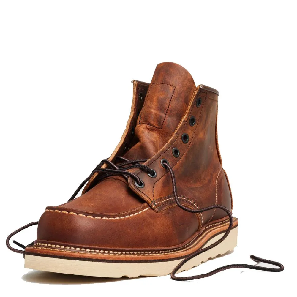 Red Wing Men's Classic 6 Inch Moc 1907 in Copper Rough Premium Quality Comfortable Feel