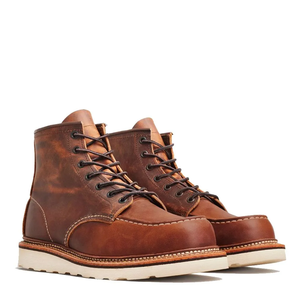 Red Wing Men's Classic 6 Inch Moc 1907 in Copper Rough Premium Quality Thermal Core Stylish Explorer All Weather Urban Commute