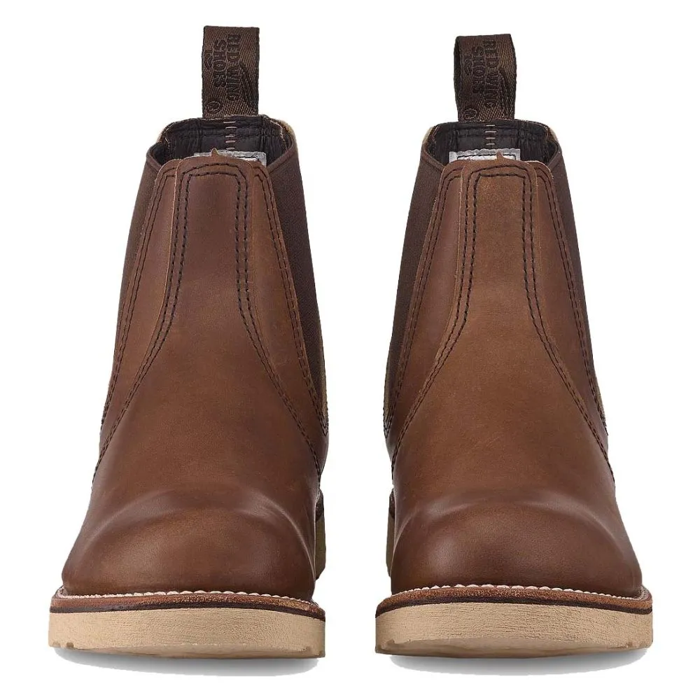 Anti blister Shock Absorbing Red Wing Men's Classic Chelsea 3190 in Amber Harness Leather (D Width) LooseFit