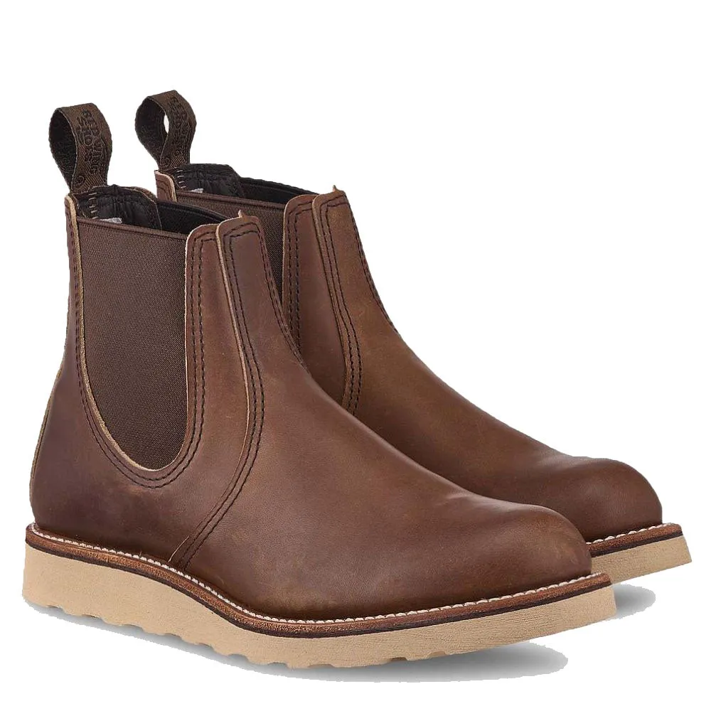 Red Wing Men's Classic Chelsea 3190 in Amber Harness Leather (D Width) LooseFit Trendy Vibe