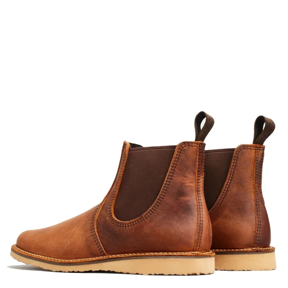 Red Wing Men's Weekender Chelsea 3311 in Copper (D Width) Leather Edge Festival Ground Trail Comfort