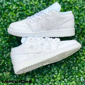 Custom White Lv Jordan 1 Low Grab Now Dinner Look