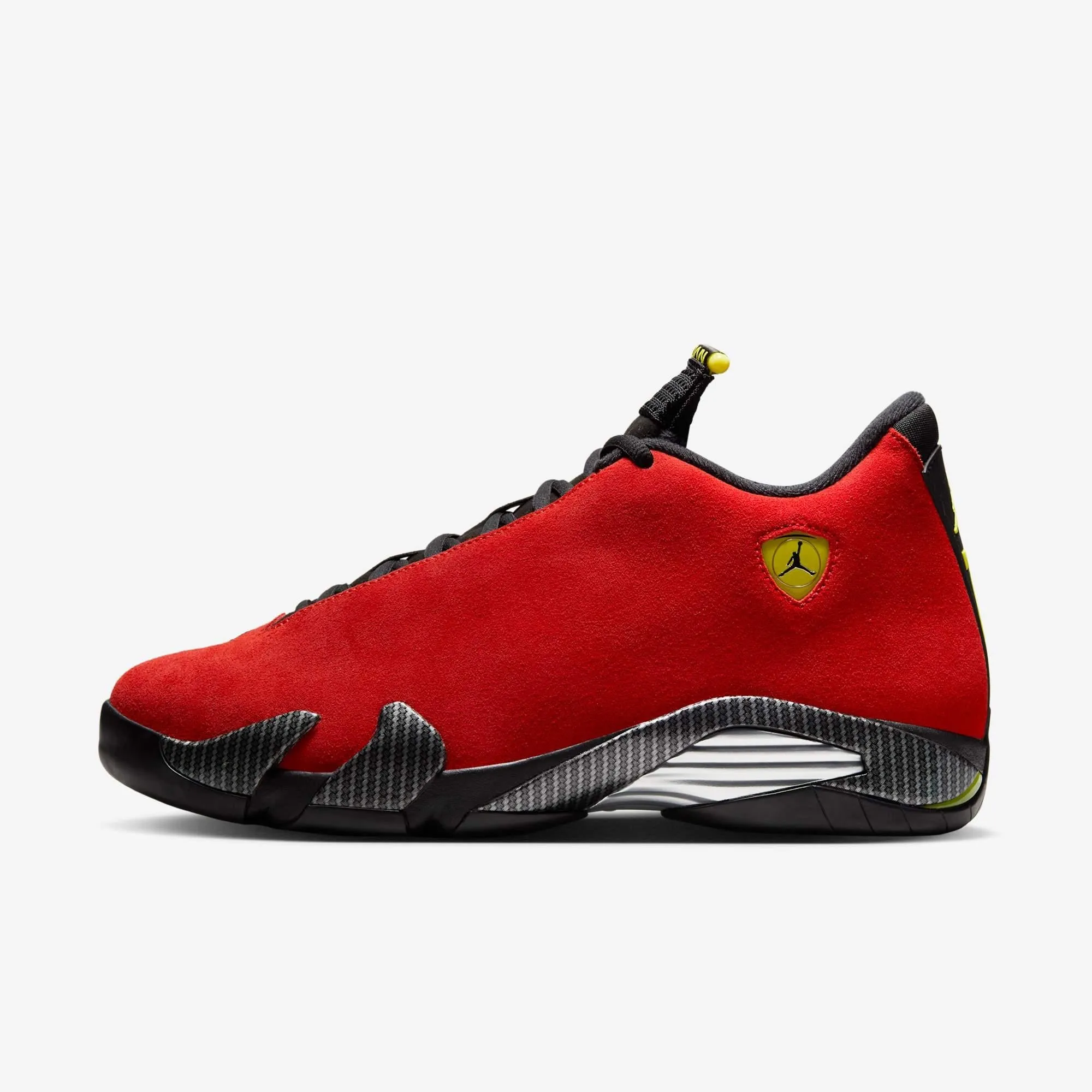 (Men's) Air Jordan 14 Retro 'Ferrari / Challenge Red' (2025) IF5015-600 Endurance Style.