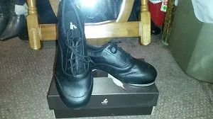 Block Walk synthetic leather Billie -- Unisex Double Sole Tap Oxford -- Black