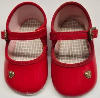 Rise II -- Infant's Mary Jane Strap Shoe -- Red Patent Street Edge