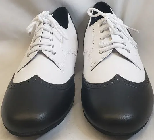 Roberto II ?C Men's Standard Ballroom Oxford -- Black/White Bright tone Trend Hot