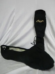 Romeo Canvas -- Split Sole Ballet Slipper -- Black Trail Strong