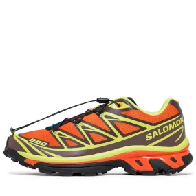 running in mountains shoes Salomon XT-6 - Red Orange/Sharp Green