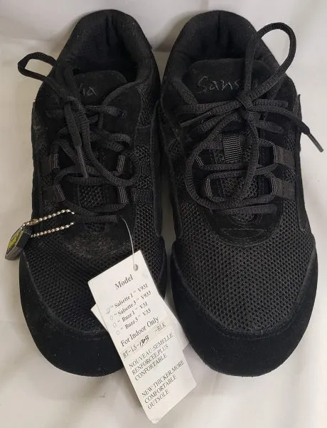 Icon Walk Soft Land Salsero --  Full Suede Sole Dancesneaker -- Black