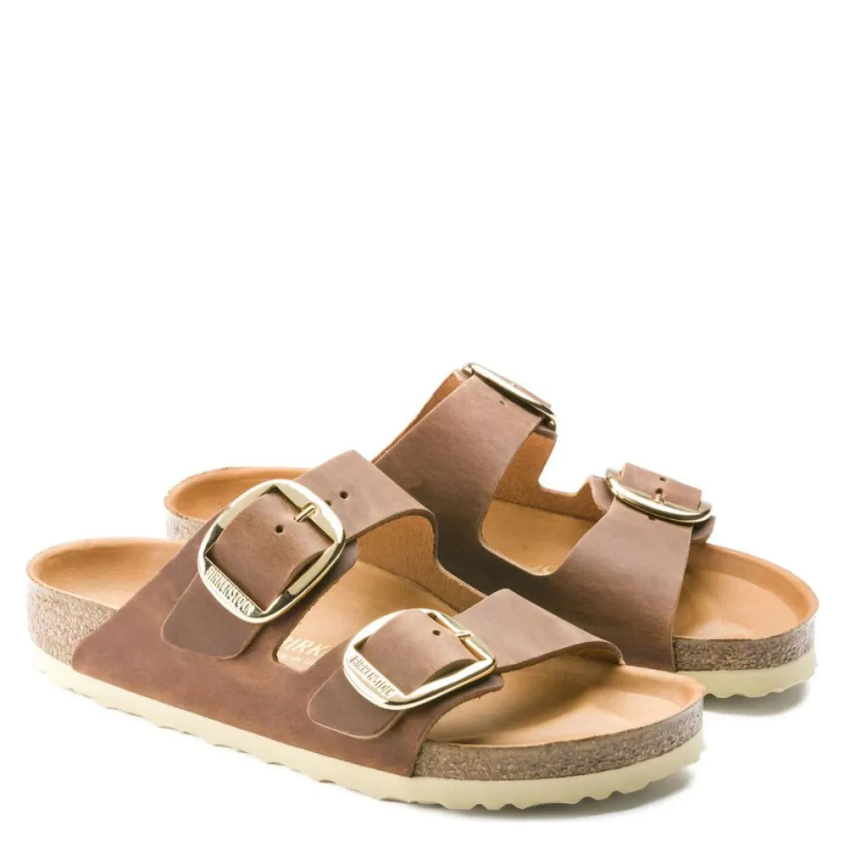 Wide fit Sandal Repair Birkenstock Women's Arizona Big Buckle Oiled Leather in Cognac