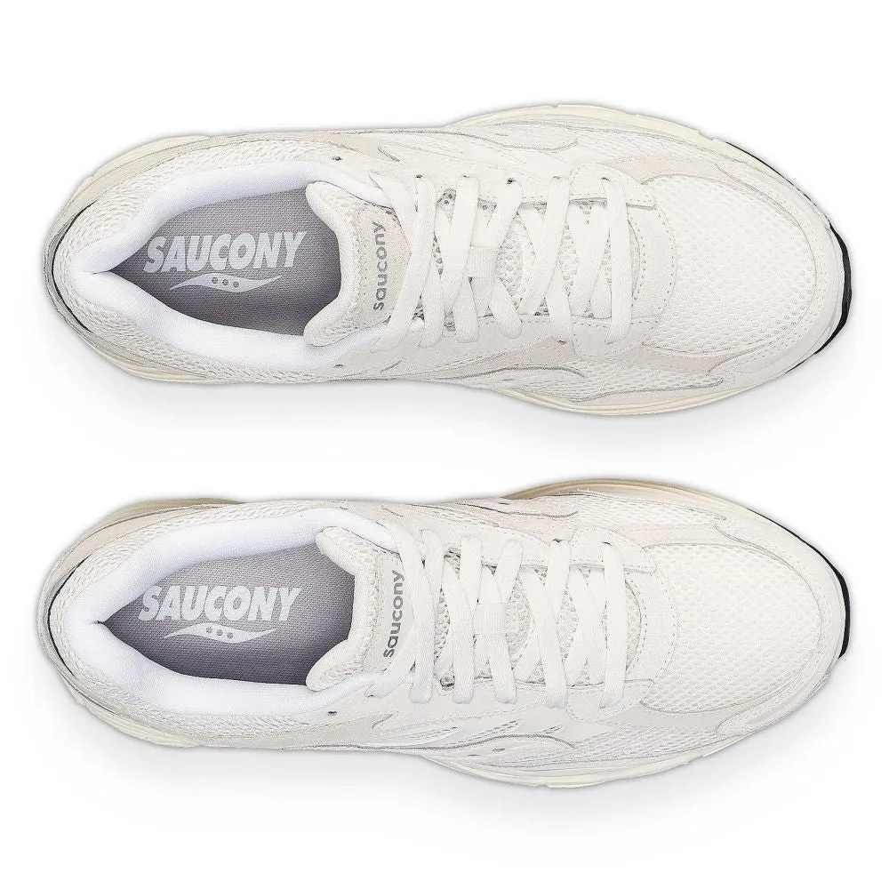 Slip Resistant Modern Commuters Lace Tie Saucony ProGrid Omni 9 Premium in White
